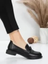 Pantofi Casual Dama din piele naturala 11520-120 BLACK | ADVANCER