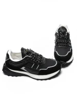 Pantofi Sport Barbati din piele naturala 20676 BLACK | ADVANCER