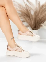 Pantofi Sport Dama din piele naturala 70136X PINK | ADVANCER