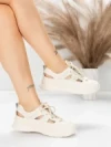 Pantofi Sport Dama din piele naturala 70136X CREAM | ADVANCER