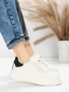 Pantofi Sport Dama din piele naturala FP26309 WHITE-BLACK | ADVANCER