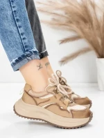 Pantofi Sport Dama din piele naturala 572105 APRICOT | FRANCO GERARDO