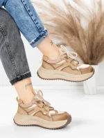 Pantofi Sport Dama din piele naturala 572105 APRICOT | FRANCO GERARDO