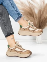 Pantofi Sport Dama din piele naturala 572103 GREEN | FRANCO GERARDO