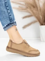 Pantofi Casual Dama din piele naturala 8736 APRICOT | FORMAZIONE