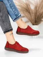 Pantofi Casual Dama din piele naturala 8736 RED | FORMAZIONE