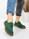 Pantofi Casual Dama din piele naturala 8736 GREEN | FORMAZIONE