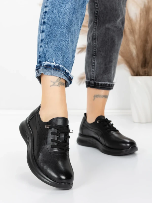 Pantofi Casual Dama din piele naturala 5712567 BLACK | ADVANCER