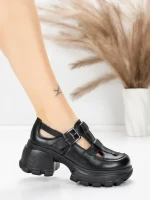 Pantofi Casual Dama din piele naturala 23282 BLACK | ADVANCER