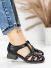 Sandale Dama din piele naturala 7983 BLACK | ADVANCER