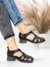 Sandale Dama din piele naturala 7983 BLACK | ADVANCER
