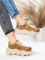 Pantofi Sport Dama din piele naturala 9802 BROWN | FRANCO GERARDO