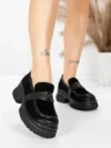Pantofi Casual Dama din piele naturala 10827 BLACK | FORMAZIONE