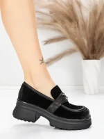 Pantofi Casual Dama din piele naturala 10827 BLACK | FORMAZIONE