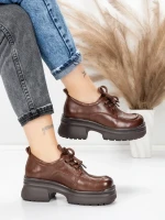 Pantofi Casual Dama din piele naturala 10829 BROWN | FORMAZIONE