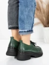 Pantofi Casual Dama din piele naturala 10829 GREEN | FORMAZIONE