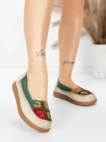 Balerini Dama din piele naturala KM5315 GREEN | ADVANCER