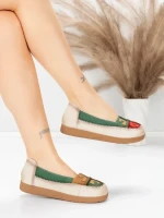 Balerini Dama din piele naturala KM5315 GREEN | ADVANCER