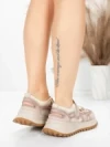 Pantofi Sport Dama din piele naturala KM3906 CREAM | ADVANCER