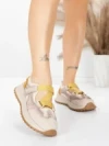 Pantofi Sport Dama din piele naturala KM3906 YELLOW | ADVANCER