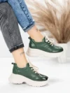 Pantofi Sport Dama din piele naturala 10785 GREEN | FRANCO GERARDO