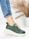 Pantofi Sport Dama din piele naturala 10785 GREEN | FRANCO GERARDO