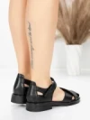 Sandale Dama din piele naturala 9305-90 BLACK | ADVANCER