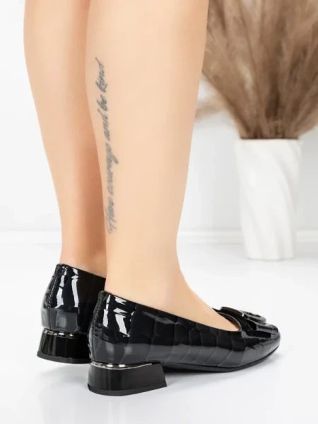 Balerini Dama din piele naturala 2321-90 BLACK | ADVANCER