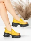Pantofi Casual Dama din piele naturala 8307 YELLOW | ADVANCER