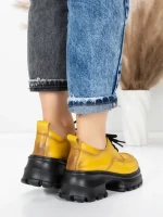 Pantofi Casual Dama din piele naturala 8305 YELLOW | ADVANCER