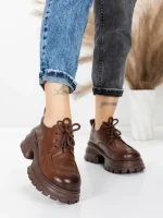 Pantofi Casual Dama din piele naturala 8305 BROWN | ADVANCER