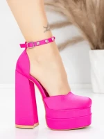 Pantofi cu Toc gros si Platforma 2SY12 FUCHSIA | MEI