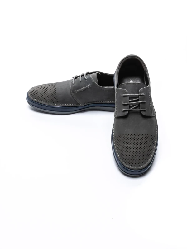 Pantofi Casual Barbati din piele naturala W011-5 GREY | ADVANCER