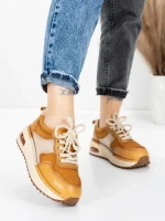 Pantofi Sport Dama din piele naturala 6055 TAUPE | ADVANCER