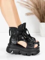 Sandale Dama din piele naturala 19685 BLACK | ADVANCER