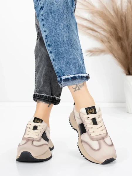 Pantofi Sport Dama din piele naturala KM3309 BLACK | ADVANCER