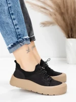 Pantofi Sport Dama din piele naturala 999 BLACK | ADVANCER