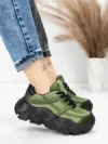 Pantofi Sport Dama din piele naturala 9805 GREEN | FRANCO GERARDO