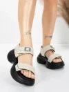 Sandale Dama din piele naturala 6818-1 CREAM | ADVANCER