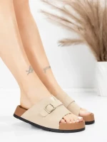 Papuci Dama din piele naturala 2559 APRICOT | ADVANCER