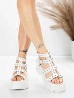 Sandale Dama cu Platforma 56WL31 WHITE | MEI