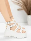Sandale Dama cu Platforma 56WL31 WHITE | MEI