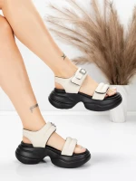 Valódi bőrből készült női szandál 6818 Krém | Advancer » MeiMall.hu