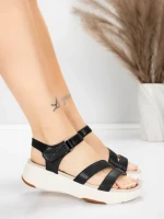 Valódi bőrből készült női szandál 032 Fekete | Advancer » MeiMall.hu