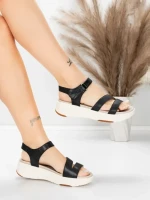 Valódi bőrből készült női szandál 032 Fekete | Advancer » MeiMall.hu