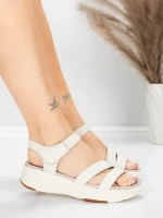 Valódi bőrből készült női szandál 032 Krém | Advancer » MeiMall.hu