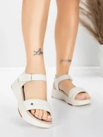 Valódi bőrből készült női szandál 036 Krém | Advancer » MeiMall.hu