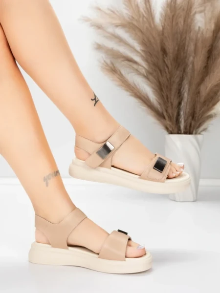 Valódi bőrből készült női szandál 1028 Őszibarack | Ad... » MeiMall.hu