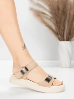 Valódi bőrből készült női szandál 1028 Őszibarack | Ad... » MeiMall.hu