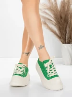 Természetes bőrből készült női sportcipő 227802 Zöld |... » MeiMall.hu